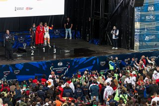 Podium (l-r) #4 - Germany – Finn Wiebelhaus - Mercedes-AMG GT3 EVO,  #53 - Turkiye - Ayhancan Guven - Porsche 911 GT3 R,  #12 - Spain - Daniel Juncadella  Pérez-Sala - Mercedes-AMG GT3 EVO
 | SRO / JEP