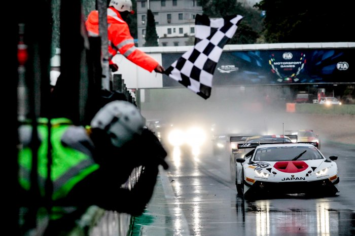 Japan takes GT Cup gold as Hamaguchi and Sasahara master rain-soaked Vallelunga