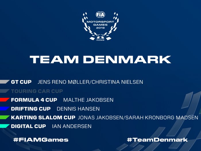 Team Denmark reveals full driver line-up for inaugural FIA Motorsport Games bid